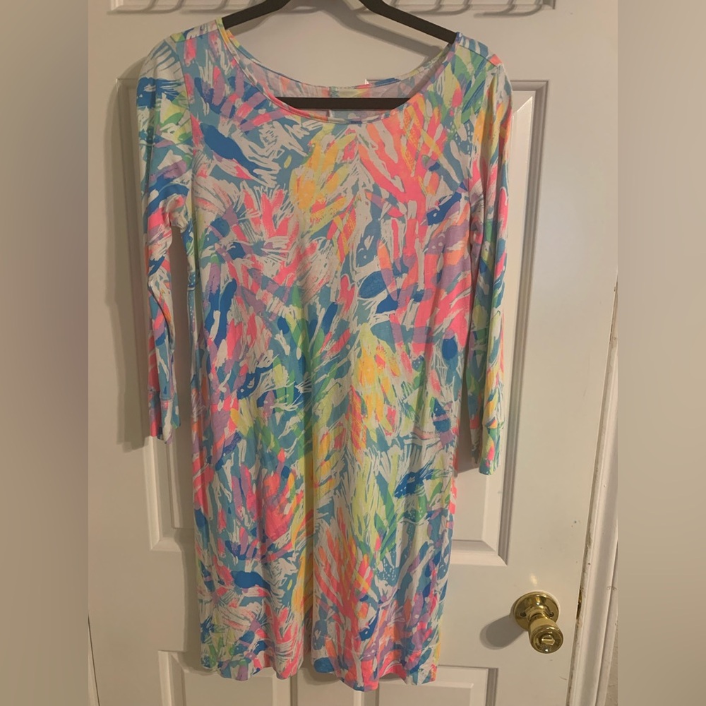 Colorful Abstract Print Women's Dress